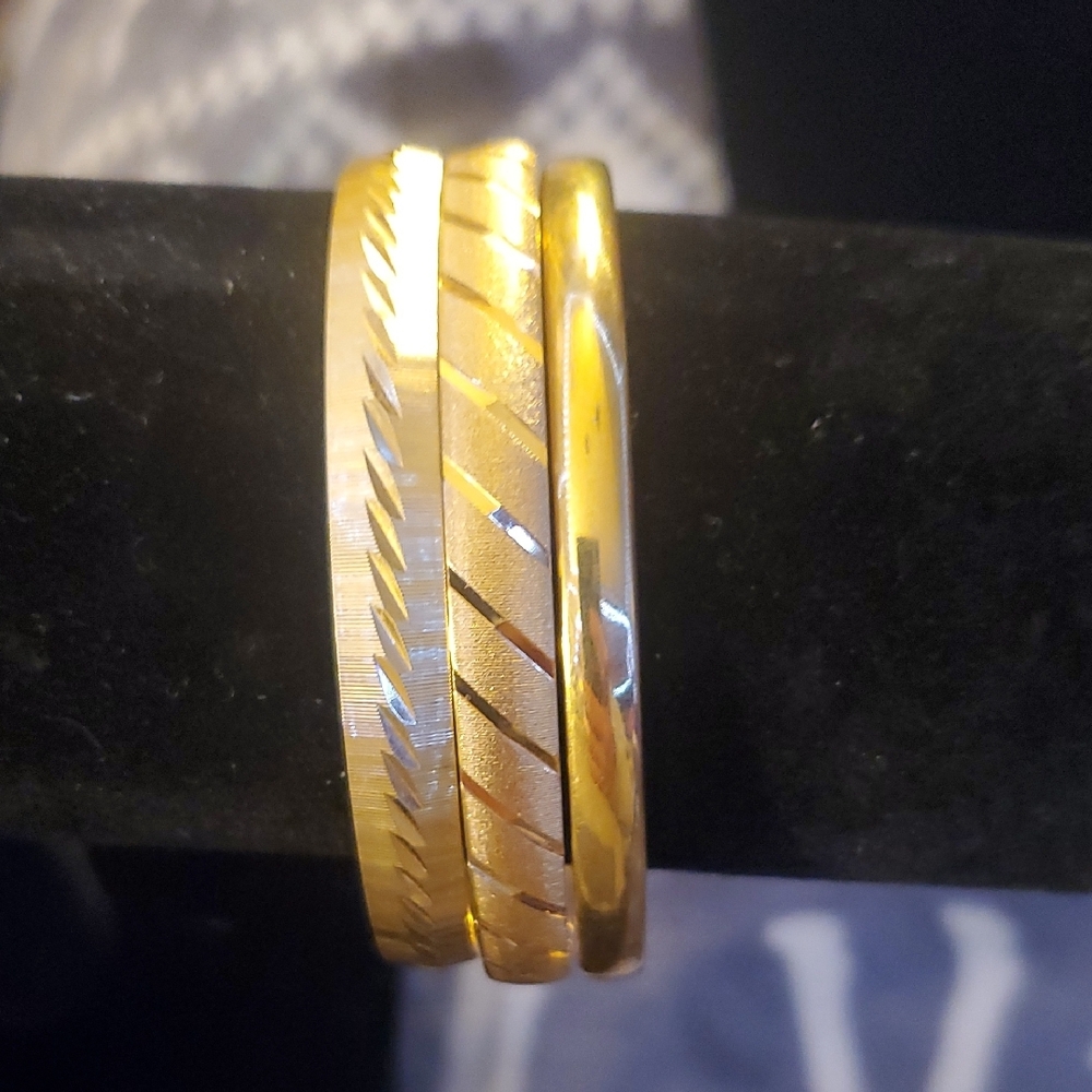 MONET Gold and Silver Tone Bangle Set
